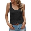 Womens Sweater Tank Tops Pointelle Knit Deep U Neck Ribbed Cuff Pullover Sweater Vest Milanese Knit Sweater - 4 of 4