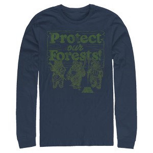 Mens Star Wars Ewok Protect Our Forests Long Sleeve Shirt - 1 of 4