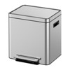 Dual Trash Can, Rectangular Waste Basket with Metal Lid & Step Foot Pedal - 2 of 4