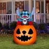 Gemmy Animated Airblown Inflatable Vampire Stitch Popping Out of Pumpkin Disney, 5 ft Tall, Multicolored - 2 of 4