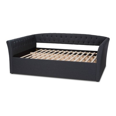 Dark Gray Tufted Upholstered Queen Daybed
