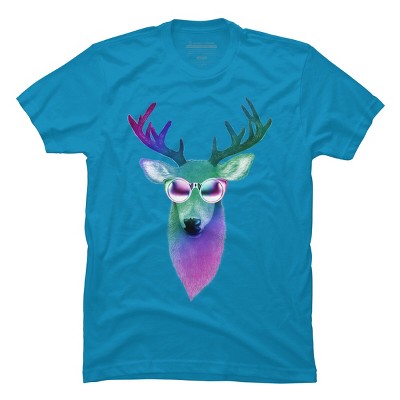 Men's Design By Humans Disco Stag By iamkeelin T-Shirt