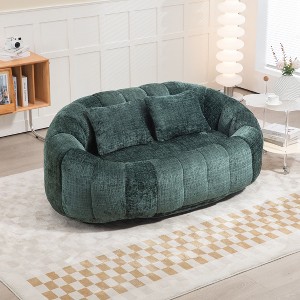 Sapphtopaz Chenille Comfort Bean Bag Chair with Pillows Lazy Sofa Chair High Back Bean Bag Chairs for Adults Accent Chair for Living Room, Bedroom - 1 of 4