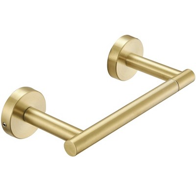 BWE Double Post Pivoting Wall Mounted Towel Bar Toilet Paper Holder