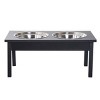 23" Elevated Dog Bowls with Stand,Raised Pet Feeder with 2 Stainless Steel Bowls for Large Dogs - LAOTIES - 4 of 4