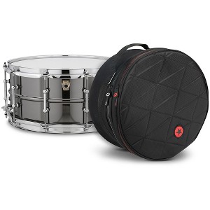 Ludwig Black Beauty Snare Drum With Tube Lugs and Road Runner Bag - 1 of 4