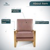 LeisureMod Jefferson Accent Arm Chair Upholstered in Velvet with Gold Brass Finish Frame - 4 of 4