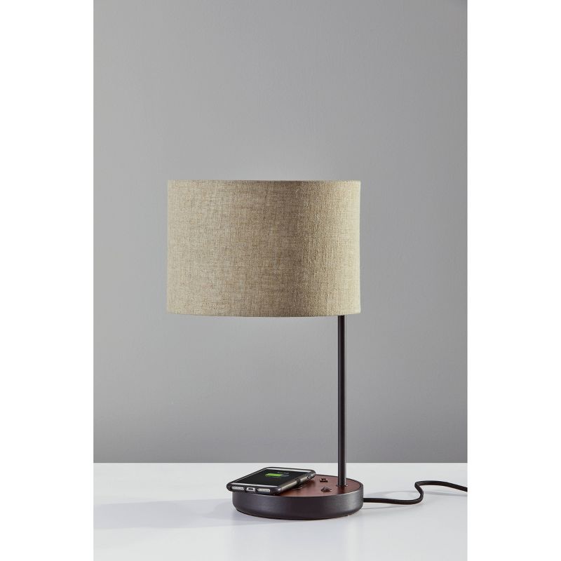19.5&#34; Oliver Charge Table Lamp Black - Adesso, 6 of 12