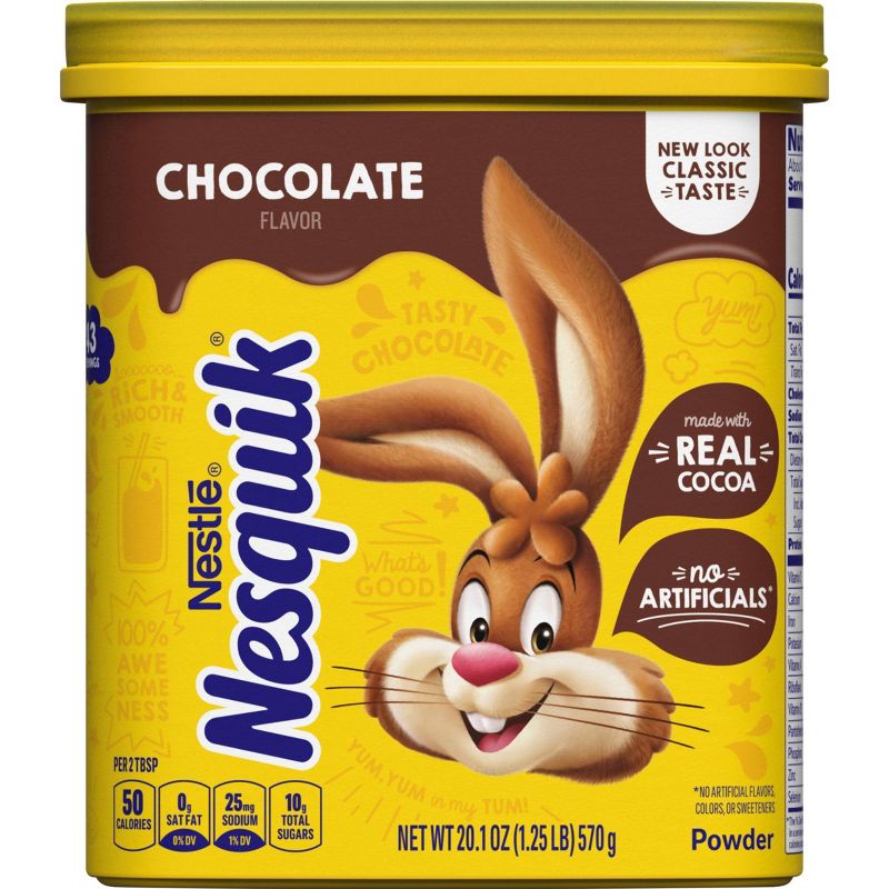 Nestle Nesquik Chocolate Flavor Powder - 20.1oz, 2 of 8
