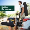 2 Pack Black Camping Chairs with Steel Frame 600D Oxford Fabric and Removable Footrest Portable Outdoor Folding Chairs Support up to 120KG for Camping - 3 of 4