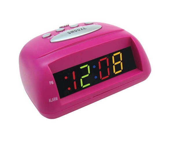 Digital Alarm Clock Pink - Timelink&#174;