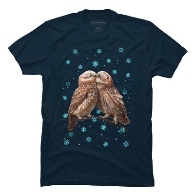 Men's Design By Humans Christmas owl By kodamorkovkart T-Shirt