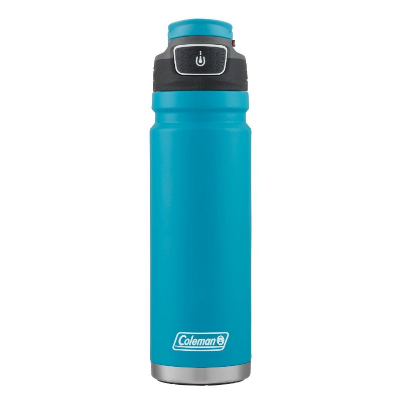 Coleman 24oz Stainless Steel Free Flow Vacuum Insulated Water Bottle with Leakproof Lid - Caribbean Sea, 1 of 6