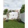 COZONY Garden Arch Trellis with Planter Box, Heavy Duty Metal Arbor for Climbing Plants and Outdoor Decor - 4 of 4