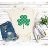Simply Sage Market Women's Checker Shamrock Short Sleeve Garment Dyed Tee - 3 of 4