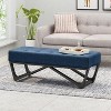 TiramisuBest Ottoman Bench - Light Grey Fabric Entryway Bench, 47.25"L x 17.5"W x 16.5"H - 2 of 4