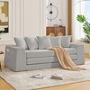 Sapphtopaz 82.25" 2-in-1 Couches for Living Room Convertible Sofa Bed Pull Out Sleeper Couch with 5 Pillows&Cup Holders Couch Bed for Bedroom - 2 of 4