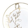 Smarty Had A Party White with Gold Antique Floral Round Disposable Plastic Dinnerware Value Set (120 Dinner Plates and 120 Salad Plates) - image 2 of 4