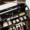 Modern Fluted Shoe Cabinet with 3 Flip Drawers, Slim Shoe Storage Organizer with 2 Drawers - 3 of 4