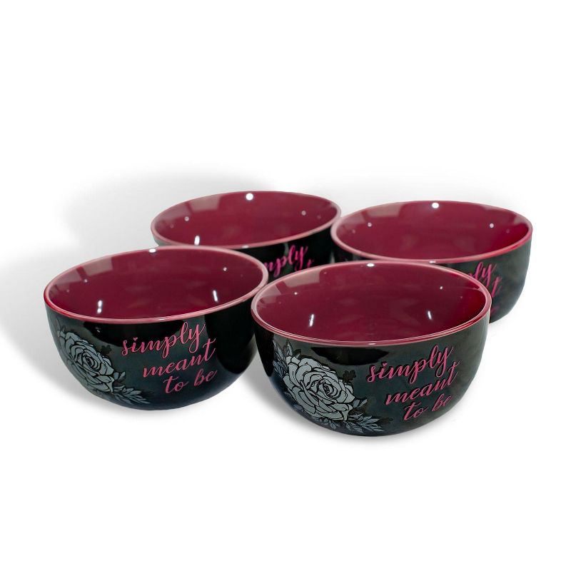 Seven20 OFFICIAL Nightmare Before Christmas Ceramic Bowl | Feat. Jack & Sally | Set of 4, 4 of 7