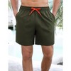 Men's Swim Trunks Quick Dry Swim Shorts with 4 Pockets for Men Army Green S - 4 of 4