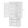 77" Farmhouse Kitchen Pantry Cabinet with 3 Drawers and 3 Adjustable Shelves, Storage Cabinet for Dining room or living room-Maison Boucle - 3 of 4
