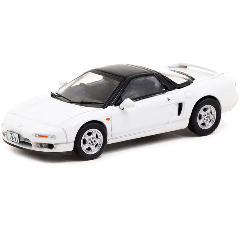 Honda NSX (NA1) RHD (Right Hand Drive) White with Black Top "J Collection" Series 1/64 Diecast Model by Tarmac Works, 2 of 4
