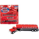 1960 Ford Tanker Truck Red and Gray "Texaco" 1/87 (HO) Scale Model by Classic Metal Works