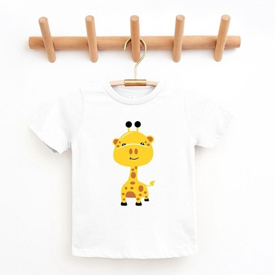 The Juniper Shop Giraffe Colorful Toddler Short Sleeve Tee