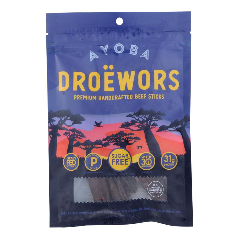 Ayoba Droewors Beef Stick - Case of 8/2 oz, 2 of 7