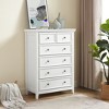 Okak 6-Drawer Tall Dresser for Bedroom with Vintage Simple Handles,Chest of Drawers Closet Storage Cabinet Organizer for Living Room, Hallway - 2 of 4