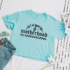 Simply Sage Market Ain't No Hood Like Motherhood Grunge Boxy Crop Top - 3 of 4