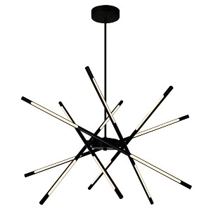CWI Lighting Oskil LED Integrated Chandelier With Black Finish - 1 of 4