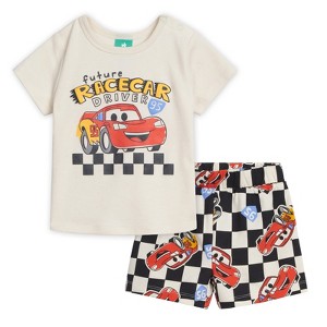 Disney Baby T-Shirt and French Terry Shorts Outfit Set Newborn to Infant - 1 of 4