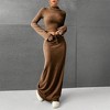 Women's 2 Piece Sets Fall Casual Long Sleeve Crop Tops Pencil Skirt Matching Outfit Fashion Clothing - 2 of 4
