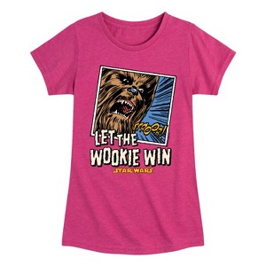 Girls' - Star Wars - Let The Wookie Win Fitted Short Sleeve Graphic T-Shirt - 1 of 3