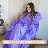Tirrinia Adult Wearable Fleece Blanket with Sleeves, Soft Cozy TV Blanket, Sunggle Blanket Gift for Women Men - 2 of 4