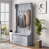 NicBex 38 inch Hall Tree for Hallway,Modern Coat Racks with Hooks and Shoe Storage,Entryway Furniture for Hallway,Living Room,Bedroom - 2 of 4