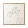 The Colour Study Hands line drawing Framed Wall Art Black - Deny Designs - 4 of 4