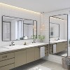 KIOTEE Rectangular Aluminum Alloy Framed and Tempered Glass Wall Bathroom Vanity Mirror in Matte Black - 2 of 4