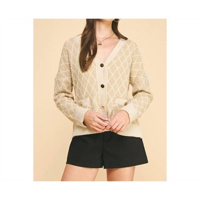 Women's Rhea Diamond Cardigan - PINCH