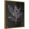 16" x 20" Indigo Blooms IV by Wild Apple Portfolio Framed Wall Canvas Black - Amanti Art - 2 of 4