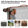 3-Piece Luggage Set, Lightweight Travel Suitcases with Rolling Wheels, TSA Lock, and Molded Corners (20", 24", 28"), White - 4 of 4