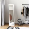 HOMCOM Full Length Glass Mirror, Freestanding or Wall Mounted Dress Mirror for Bedroom, Living Room, Bathroom, White - 3 of 4