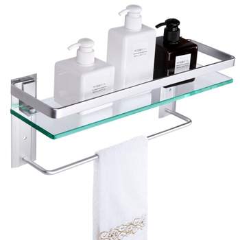 Vdomus 2 Pack Acrylic Bathroom Shelves, No Drilling Adhesive Floating  Shower Corner Shelf, 10 x 10 x 1.3 inches - Harris Teeter