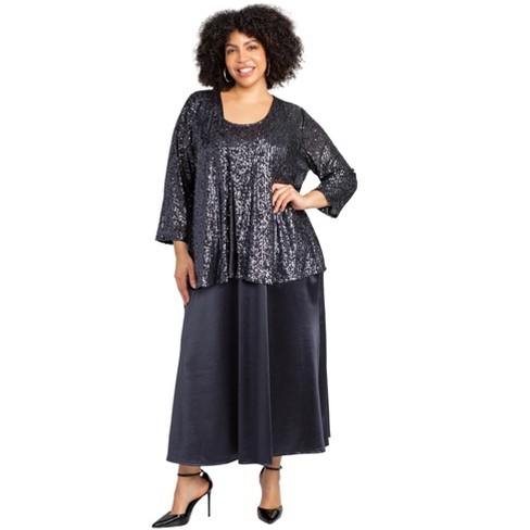 Plus size skirt and jacket fashion sets