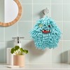 REGALWOVEN 2 Packs Cute Sheep Shape Absorbent Fast Drying Chenille Hand Towels with Hanging Loop 7" x 7" - 2 of 4