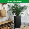 30 Inch Tall Planter Set of 2 Large Rattan Planters with Trays, Water Level Monitor & Wheels for Indoor/Outdoor Use - 3 of 4
