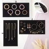 Juvale 6 Pack Velvet Jewelry Display Tray for Selling and Displaying Necklaces, Earrings, Jewels, Bracelets, Anklets, Rings, Gemstones, Chains, 14 in - 2 of 4