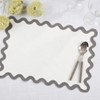 Saro Lifestyle 100% Linen Scallop Border Placemat (Set of 4) - 4 of 4